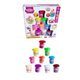 Magic Dough 10 Colour Set Non-Toxic Modelling Clay for Kids Ages 3+