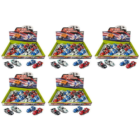 Go Kart Racing Toy Cars with Drivers Speed Festival Counter Display of 12 Bundle of 5