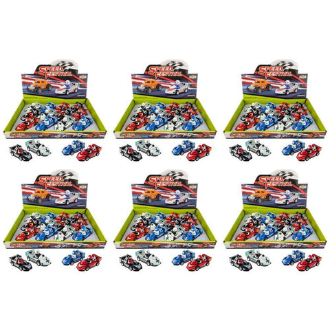 Go Kart Racing Toy Cars with Drivers Speed Festival Counter Display of 12 Bundle of 6