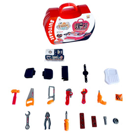 Kids Tool Set in Suitcase 20 Piece Pretend Play DIY Kit for Ages 3+