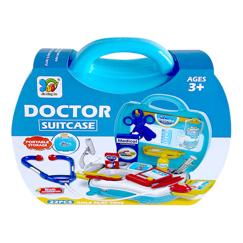 Kids Doctor Playset in Suitcase 22 Piece Medical Role Play Kit Ages 3+