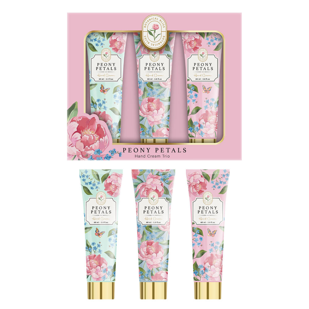 Peony Petals Botanical Bliss Hand Cream Gift Set D 3x60ml Floral Trio