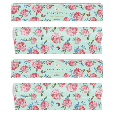 Peony Petals Scented Drawer Liners 6 Sheets Floral Fragrance 420x585mm x 2