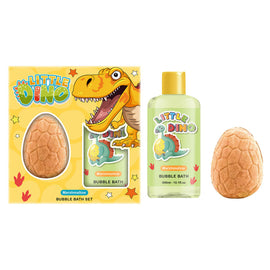 Little Dino Kids Bubble Bath & Egg Fizzer Set Marshmallow Scent 300ml+120g