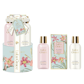 Lulu Grace Lily & Peony Bath Gift Set Shower Gel Lotion & Bath Salts