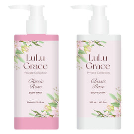 Lulu Grace Classic Rose Body Wash & Lotion Set 300ml Private Collection