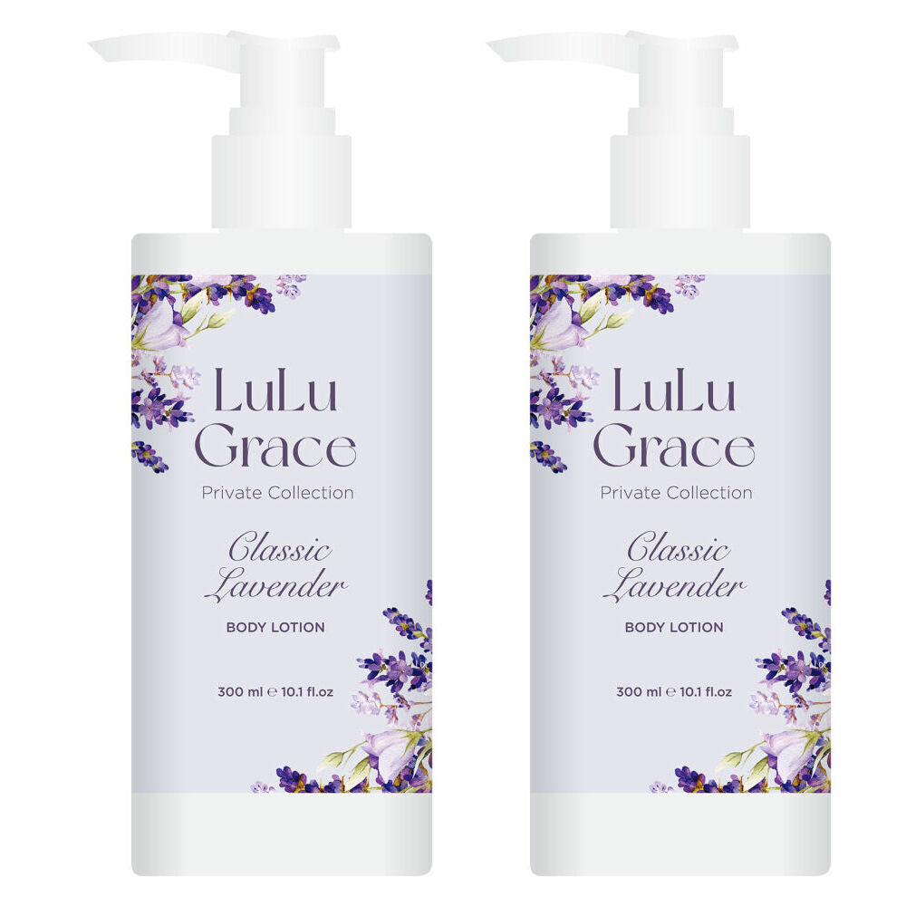Lulu Grace Lavender Body Lotion 300ml Pack of 2 Private Collection