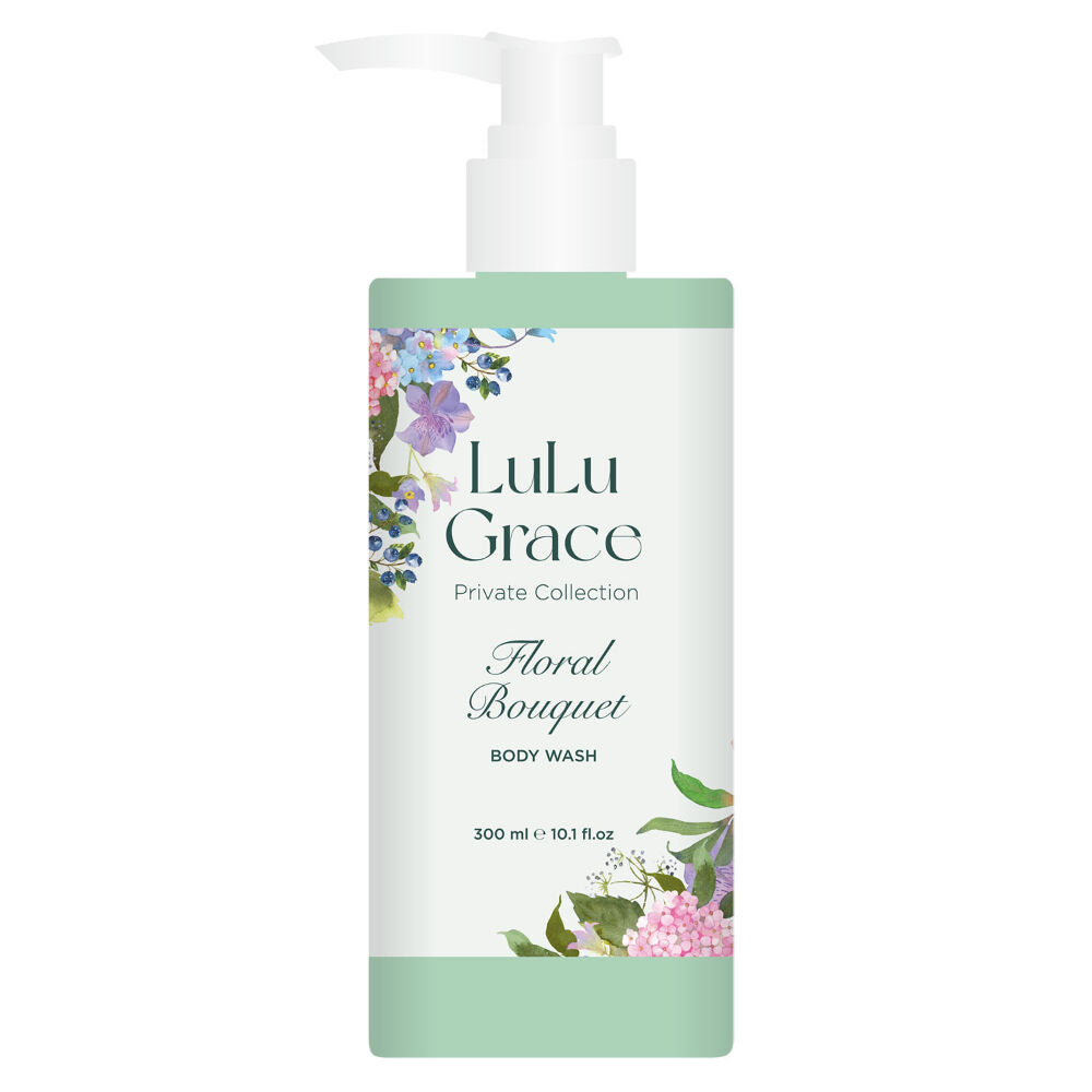 Lulu Grace Floral Bouquet Body Wash 300ml Luxury Skincare Pump Bottle