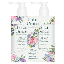 Lulu Grace Floral Bouquet Body Care Gift Set 300ml Wash & Lotion Duo
