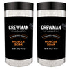 Crewman Muscle Soak Bath Salts for Men Sandalwood and Patchouli 2 x 400g
