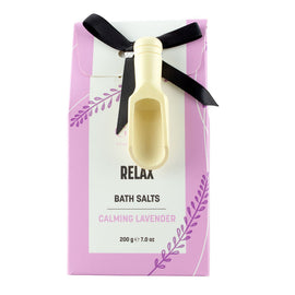 Lulu Grace Relaxing Bath Salts 200g Calming Lavender with Wooden Scoop