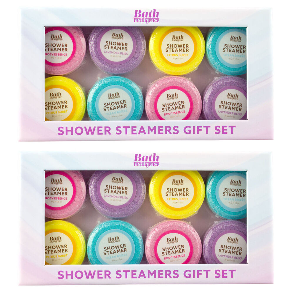 Bath Indulgence 8 Piece Aromatherapy Shower Steamers Gift Set for Relaxation