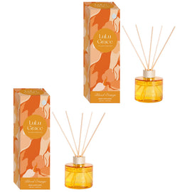 Lulu Grace Blood Orange Reed Diffuser 100ml Luxury Gift Box x2