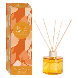 Lulu Grace Blood Orange Reed Diffuser 100ml Luxury Gift Box Collection