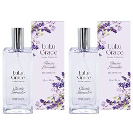 Lulu Grace Lavender Eau De Toilette 90ml Classic Floral Spray Twin Pack