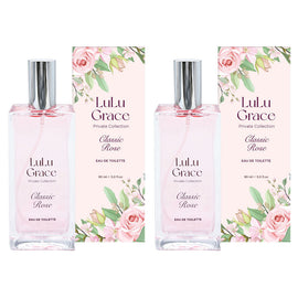 Lulu Grace Classic Rose Eau De Toilette 90ml x2 Floral EDT Spray