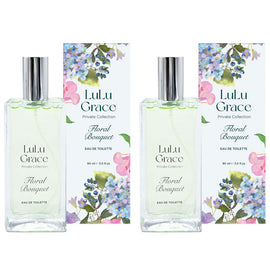 Lulu Grace Floral Bouquet Eau De Toilette 90ml x2 Fresh Floral EDT Spray