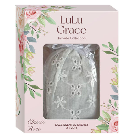Lulu Grace Rose Lace Scented Sachets 2x20g Romantic Drawer Fresheners