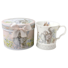 Palace Mug Lovely Kittens Luxury Gift Boxed Collectable Ceramic Cat Cup