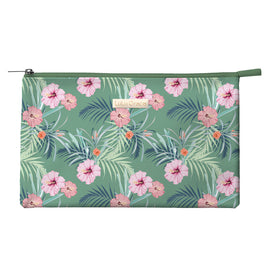 Lulu Grace Tropical Hibiscus Makeup & Toiletry Bag Travel Pouch 14x21x5cm