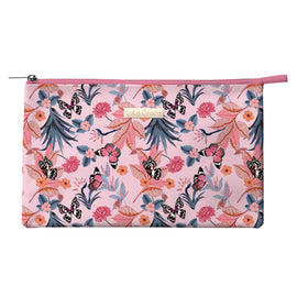 Lulu Grace Butterflies Makeup & Toiletry Bag Pink Travel Pouch 14x21x5cm