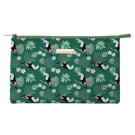 Lulu Grace Toucan Makeup & Toiletry Bag Tropical Travel Pouch 14x21x5cm