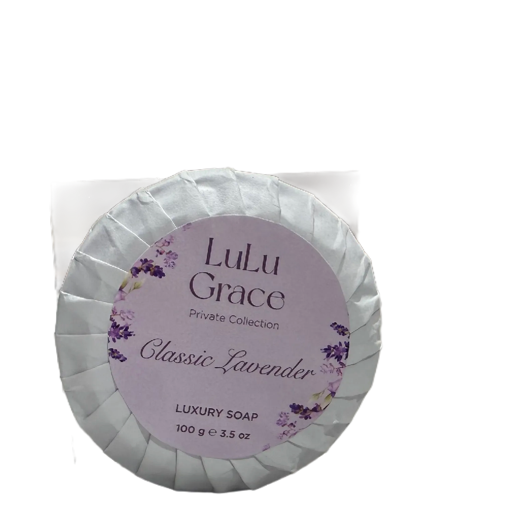 Lulu Grace Lavender Luxury Round Soap 1 x 100g Calming Moisturising Cleanser