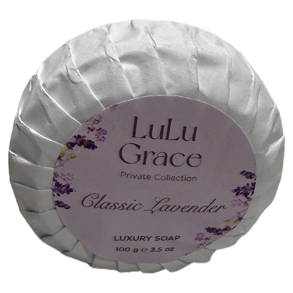 Lulu Grace Lavender Luxury Round Soap 1 x 100g Calming Moisturising Cleanser