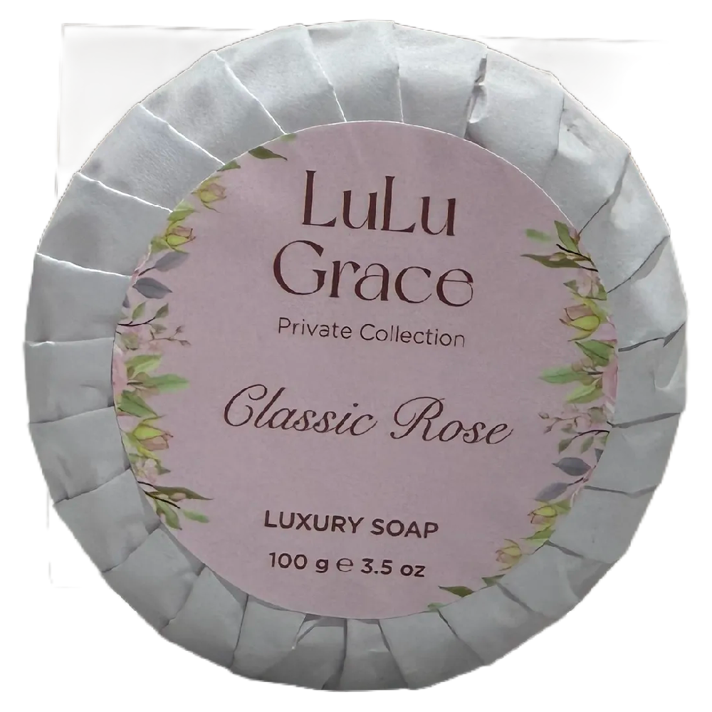 Lulu Grace Classic Rose Luxury Round Soap 1 x 100g Floral Moisturising Cleanser