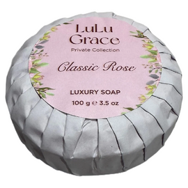 Lulu Grace Classic Rose Luxury Round Soap 1 x 100g Floral Moisturising Cleanser
