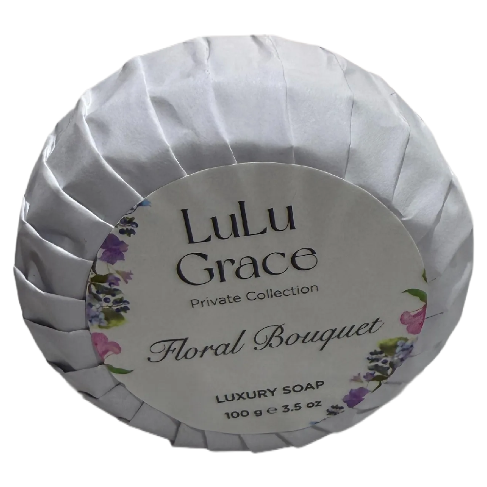Lulu Grace Floral Bouquet Round Soap 100g Gentle Daily Cleanser for Soft Skin