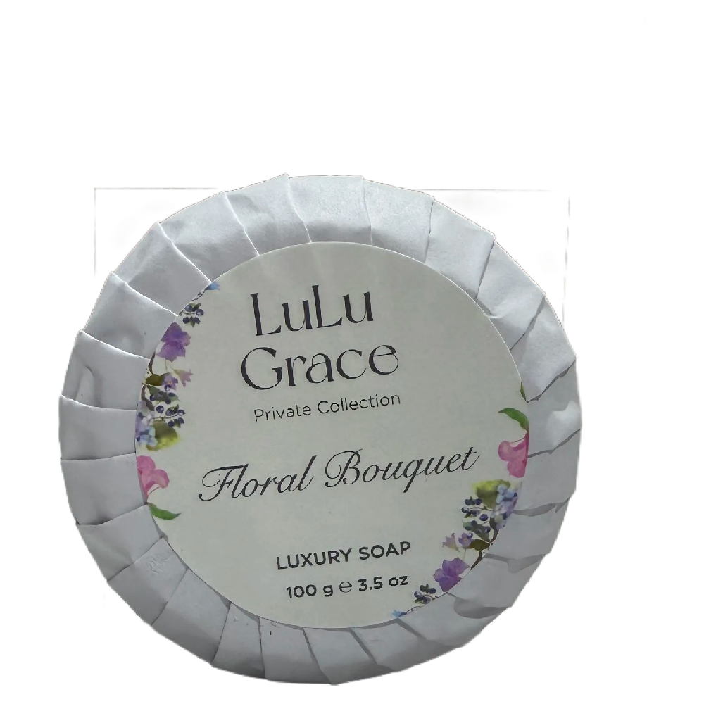 Lulu Grace Floral Bouquet Round Soap 100g Gentle Daily Cleanser for Soft Skin