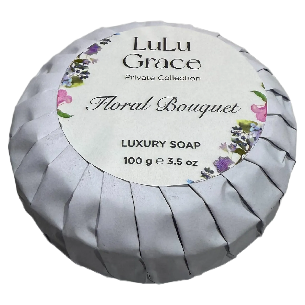 Lulu Grace Floral Bouquet Round Soap 100g Gentle Daily Cleanser for Soft Skin