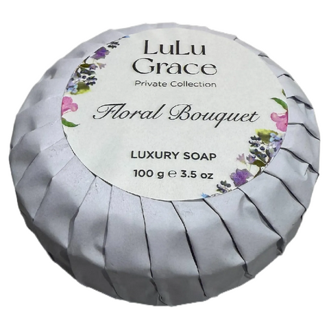 Lulu Grace Floral Bouquet Round Soap 100g Gentle Daily Cleanser for Soft Skin