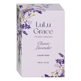 Lulu Grace Classic Lavender Soap 100g Oval Moisturising Bar for Sensitive Skin