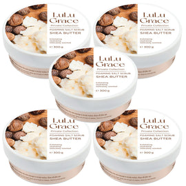 Lulu Grace Shea Butter Foaming Salt Body Scrub 300g Pack of 5