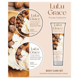 LuLu Grace Shea Butter Body Care Set Hand Cream Scrub Butter