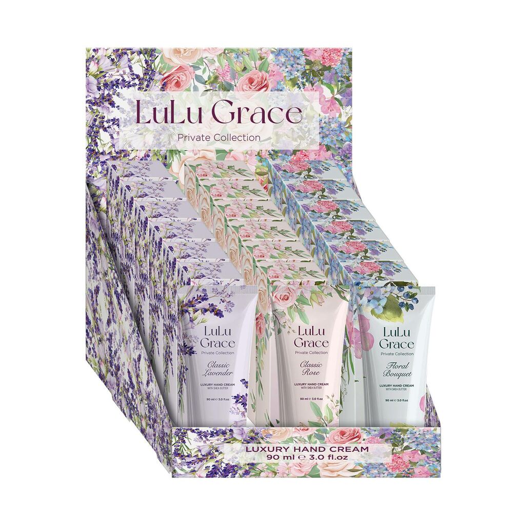 Lulu Grace Floral Collection Hand Cream Display 18 Pack with Testers