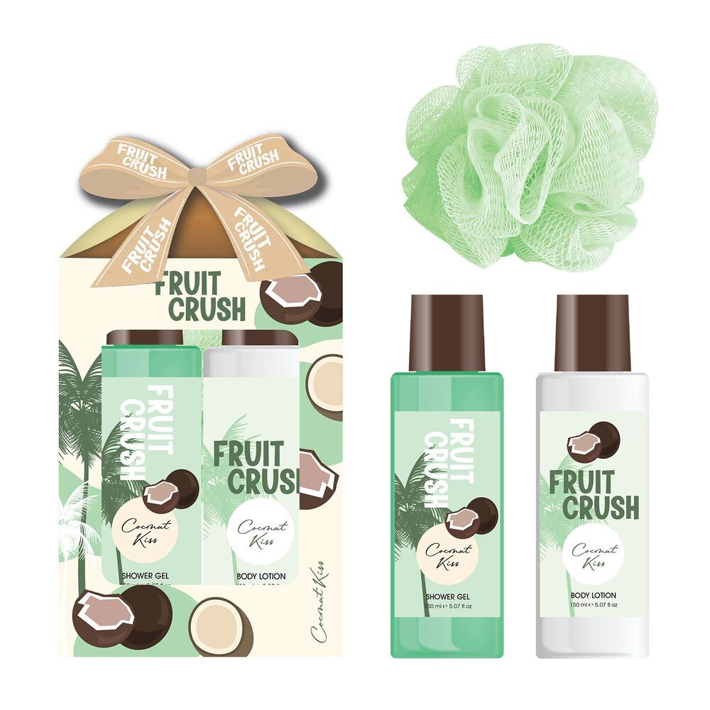 Fruit Crush Coconut Kiss Shower Gel and Lotion Gift Set