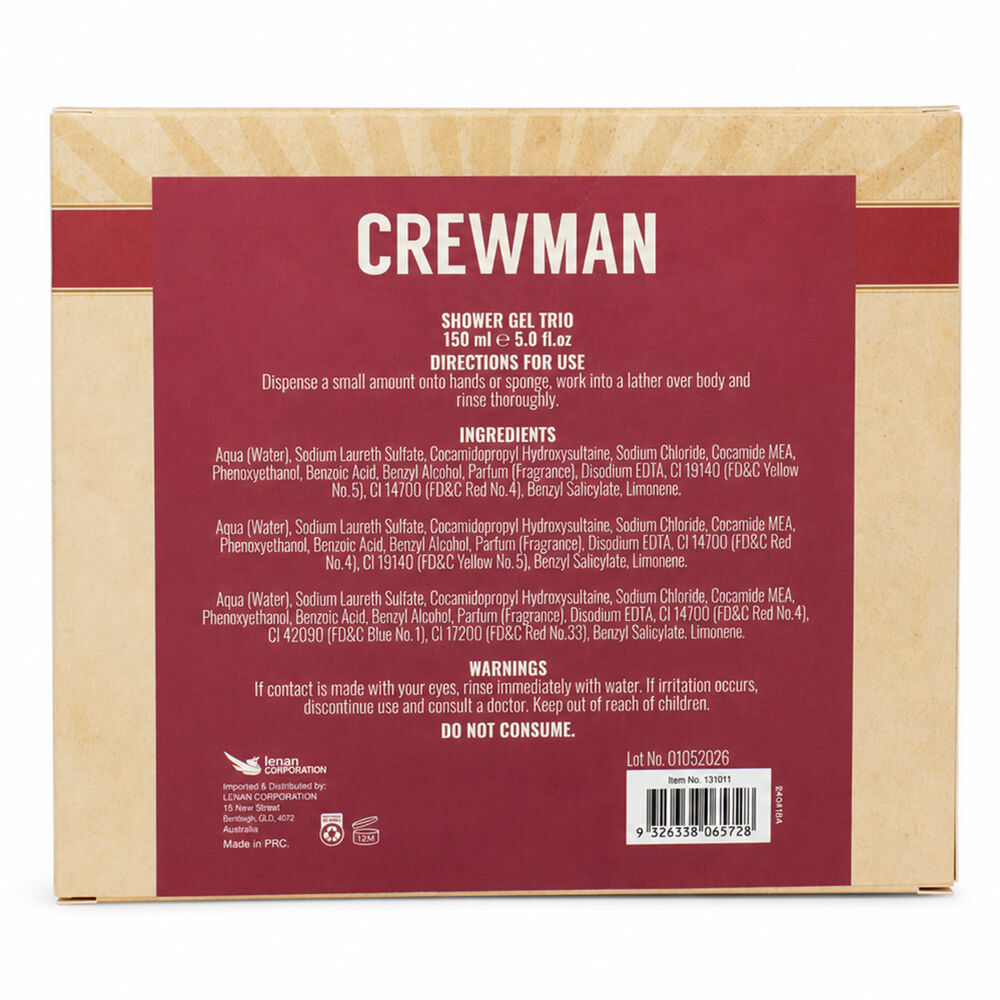 Crewman The Beer Bar Shower Gel Trio Gift Set 3 x 150ml