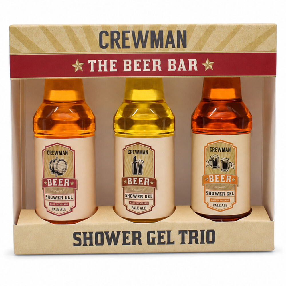 Crewman The Beer Bar Shower Gel Trio Gift Set 3 x 150ml