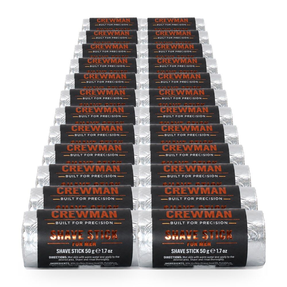 Crewman Shave Stick for Men Solid Shaving Aid 50g Pack of 24