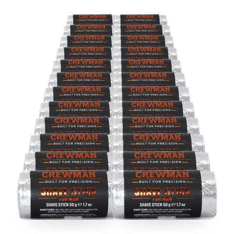 Crewman Shave Stick for Men Solid Shaving Aid 50g Pack of 24