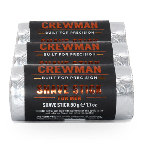 Crewman Shave Stick for Men Solid Shaving Aid 50g Pack of 3