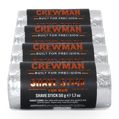 Crewman Shave Stick for Men Solid Shaving Aid 50g Pack of 4