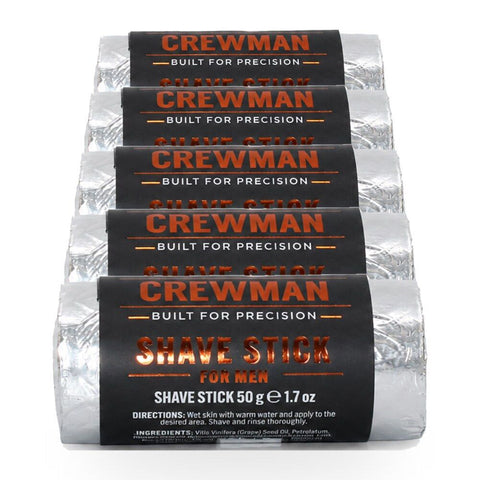 Crewman Shave Stick for Men Solid Shaving Aid 50g Pack of 5