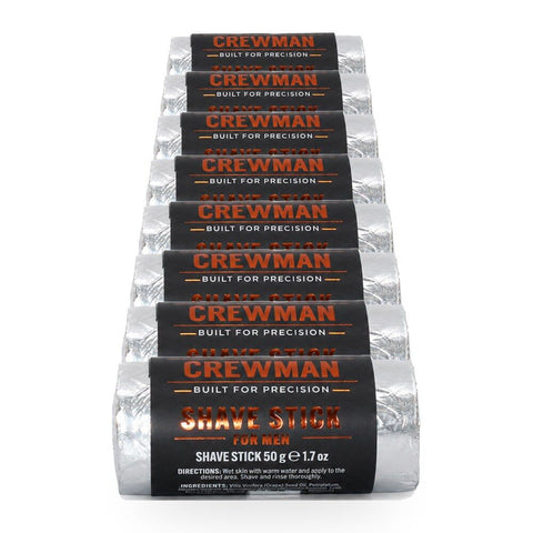 Crewman Shave Stick for Men Solid Shaving Aid 50g Pack of 8