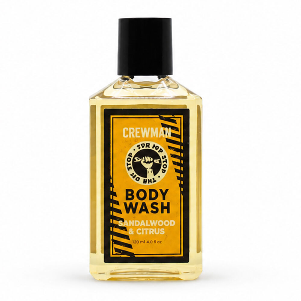 Crewman Pit Stop Body Wash Hand Scrub Sandalwood Citrus Mens Gift Set