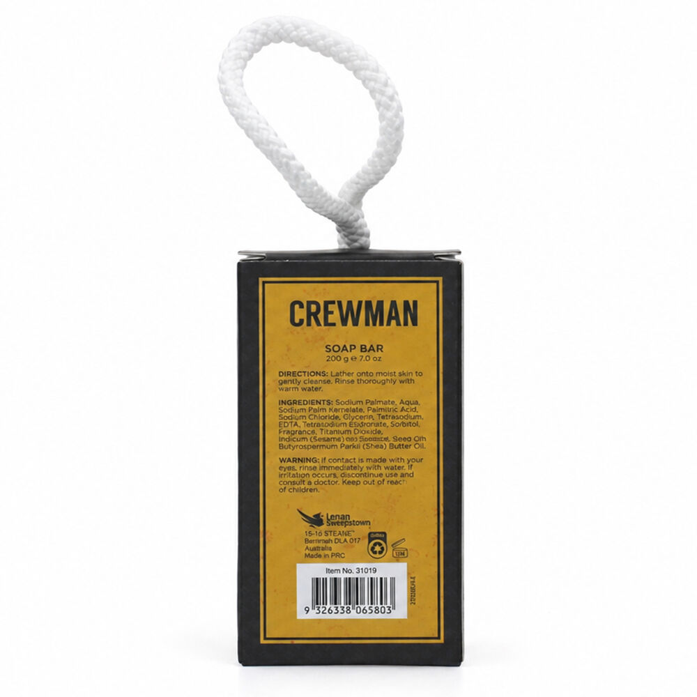 Crewman Cleansing Soap Bar 200g with Hanging Rope for Men