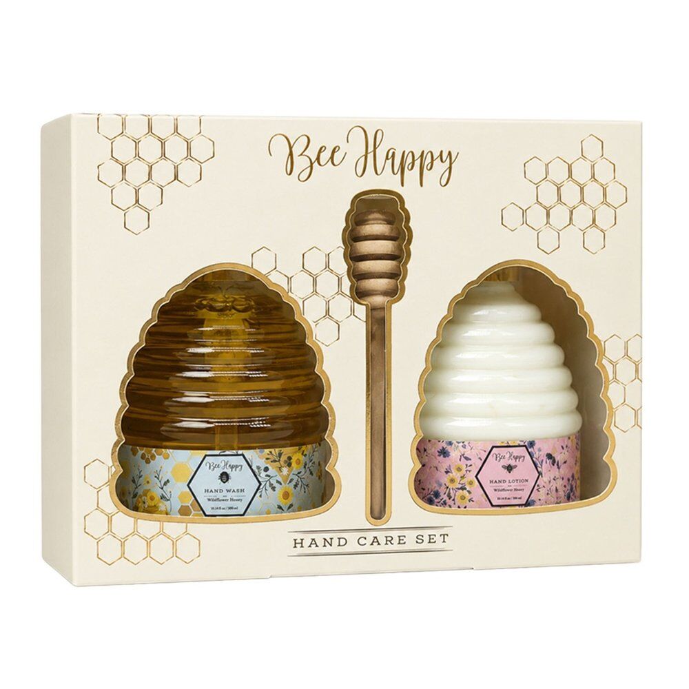 Lulu Grace Bee Happy Hand Wash & Hand Lotion 310mL Gift Set 3pc with Honey Dipper Bundle of 5